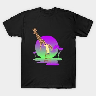 Colouring Giraffe T-shirt Design T-Shirt